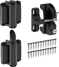 Self Closing Gate Hinges and Key Lockable 2 Sided Gate Latch Gate Hardware