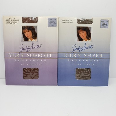 Vintage Jaclyn Smith Silky Support Sheer Pantyhose Size C Tan Mushroom USA Made