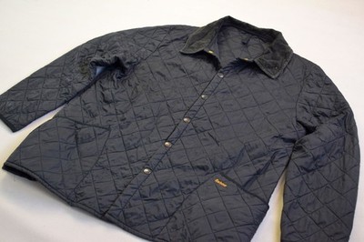Barbour Stepp Jacke Jacket Top Windbreaker Quilt Outdoor Hunting Schwarz XL-XXL