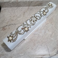 MCM Retro Vintage 24" U-shape Vanity 4-Bulb Light Fixture White Glass Cover