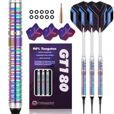 WIN.MAX Darts Soft Tip Set - 90% Tungsten Soft Tip Darts Set Professional 18 ...