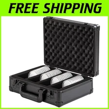 Compact Metal Coin Collector Case with 40 Capsules – Perfect for Every Coin Type