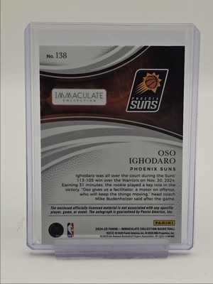 OSO IGHODARO 2024-25 IMMACULATE RPA ROOKIE PATCH AUTOGRAPH RC AUTO /99 Q1568