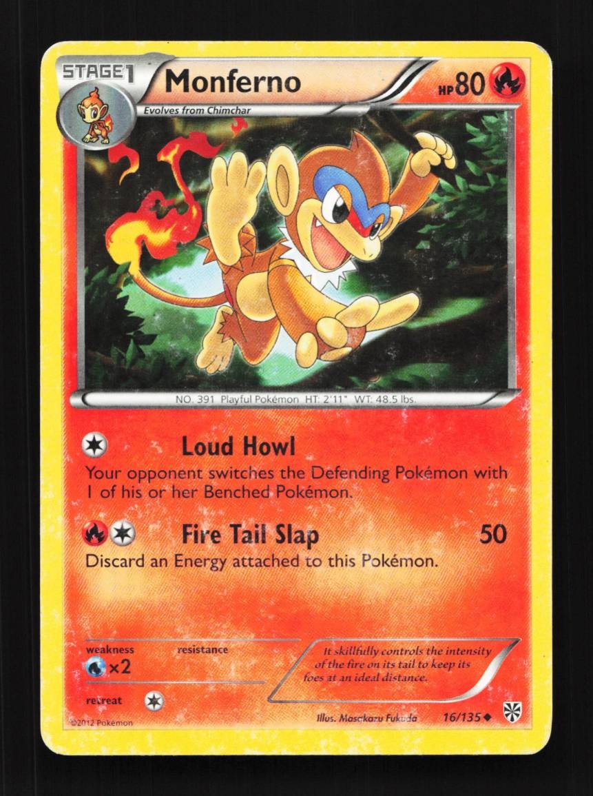 Monferno 16/135 HP Plasma Storm English Pokemon Card TCG