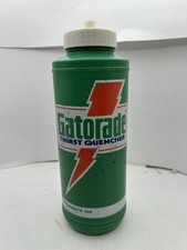 Vintage 1985 Gatorade Bottle Thirst Quencher Green Squirt Athletics 1980s