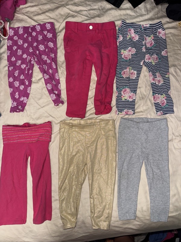 18M baby girl pants, 6 pack Lot Carters Garanimals