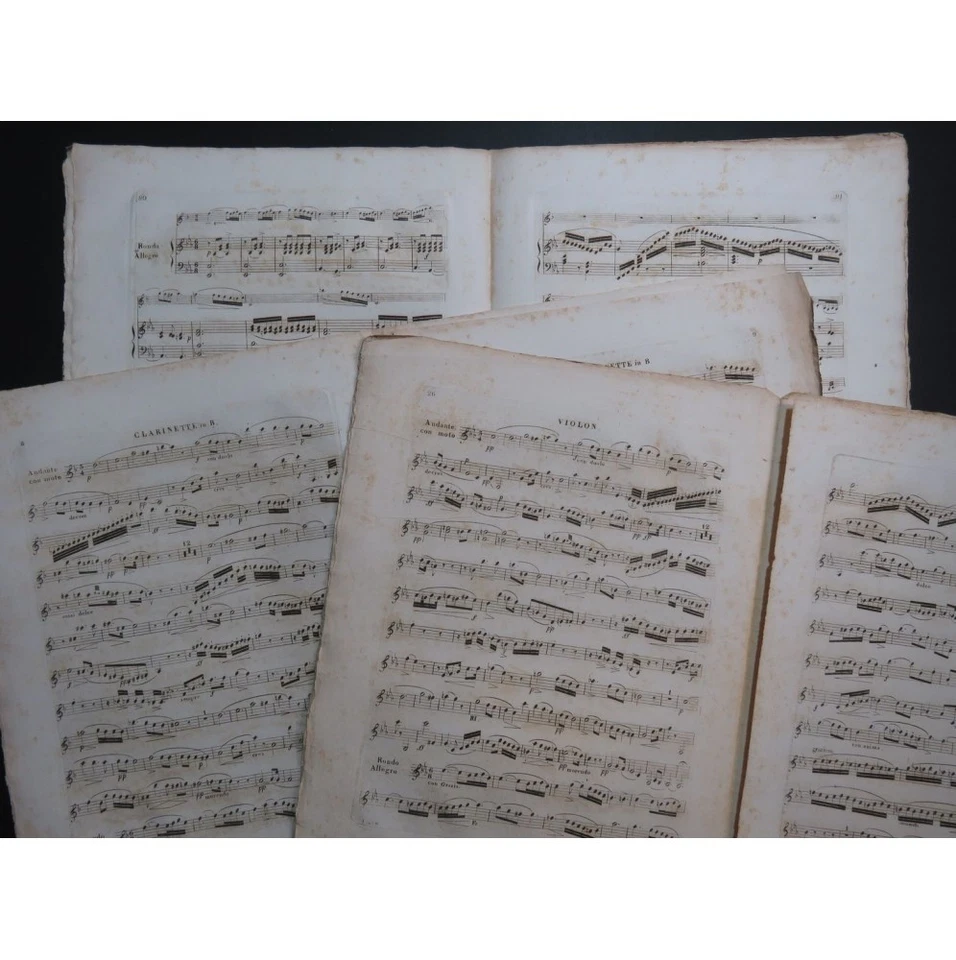 WEBER Grand Duo Concertant op 48 Piano Clarinette ou Violon ca1820 - Photo 4/4