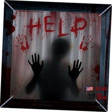 Large Scary Bloody Handprints Halloween Window Decorations - Large Window Decor