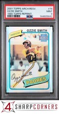 2001 TOPPS ARCHIVES RESERVE 1980 REPRINT #76 OZZIE SMITH HOF PSA 9