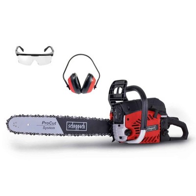 Scheppach Benzin Kettensäge CSP530S - 47cm Schnitt Ø | Schwert 51cm | 2,7 PS