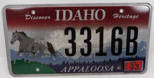 Idaho License Plate - Appaloosa Horse 2003 Idaho License Plate - Appaloosa Horse 2003