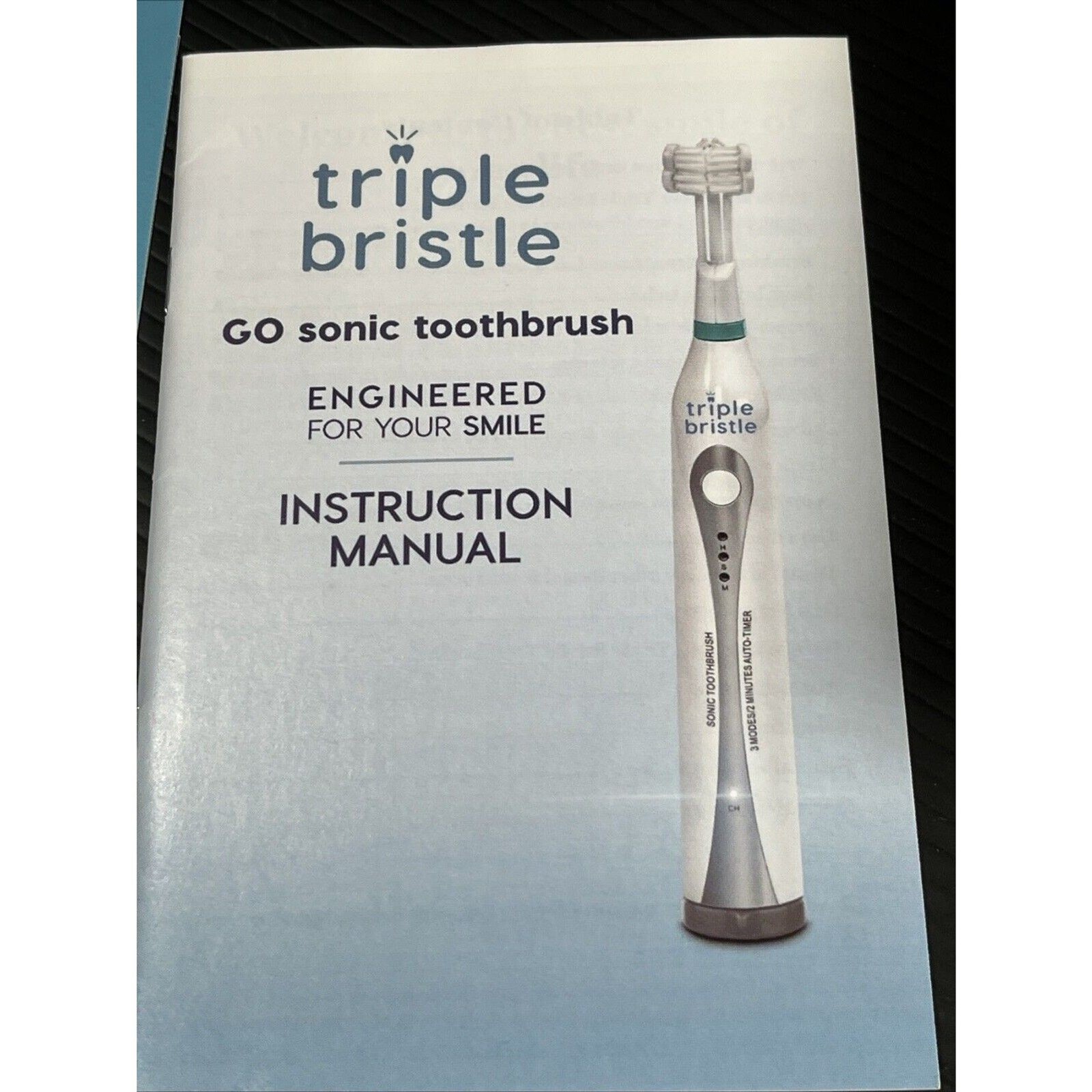 Triple Bristle Original Sonic Toothbrush Patented 3 Head Design NEW