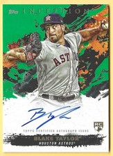 2021 Inception Rookie Blake Taylor Green /125 Rookie Autograph #RESA-BT Astros
