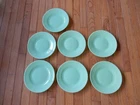 LOT- 7 Jadeite Green Salad  Plates 8" Unbranded Excellent Used Condition