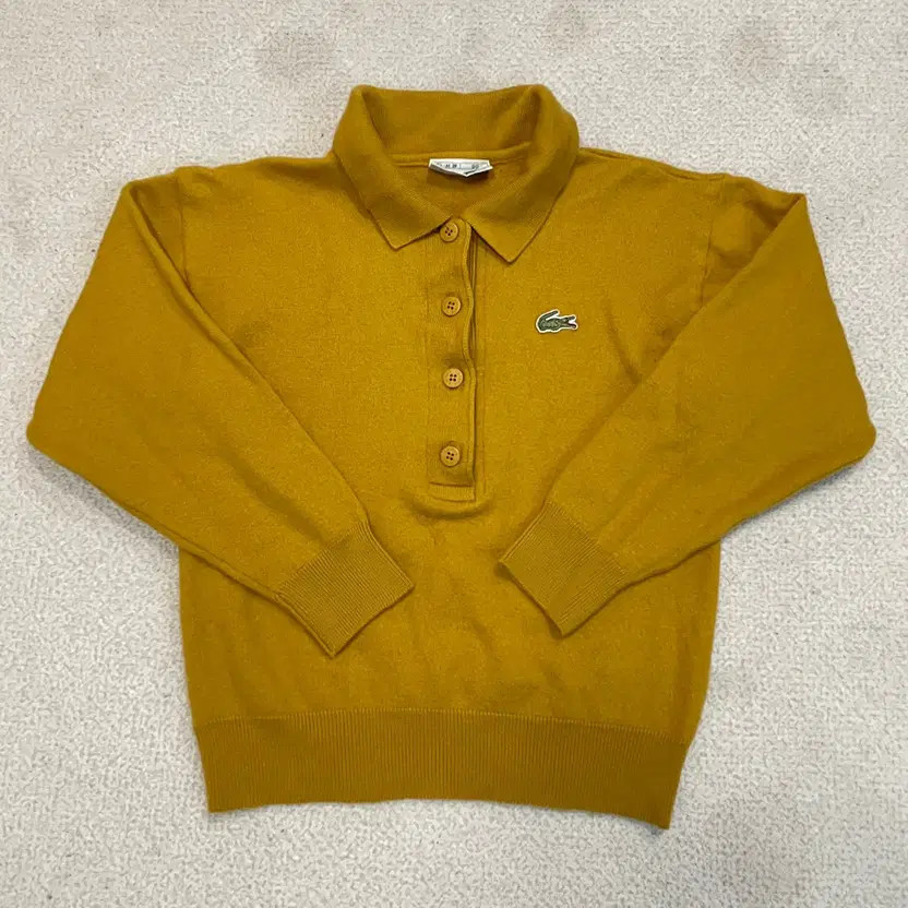 L Lacoste Women's Button Long Sleeve Collar Short Knit N3704 thumbnail 2