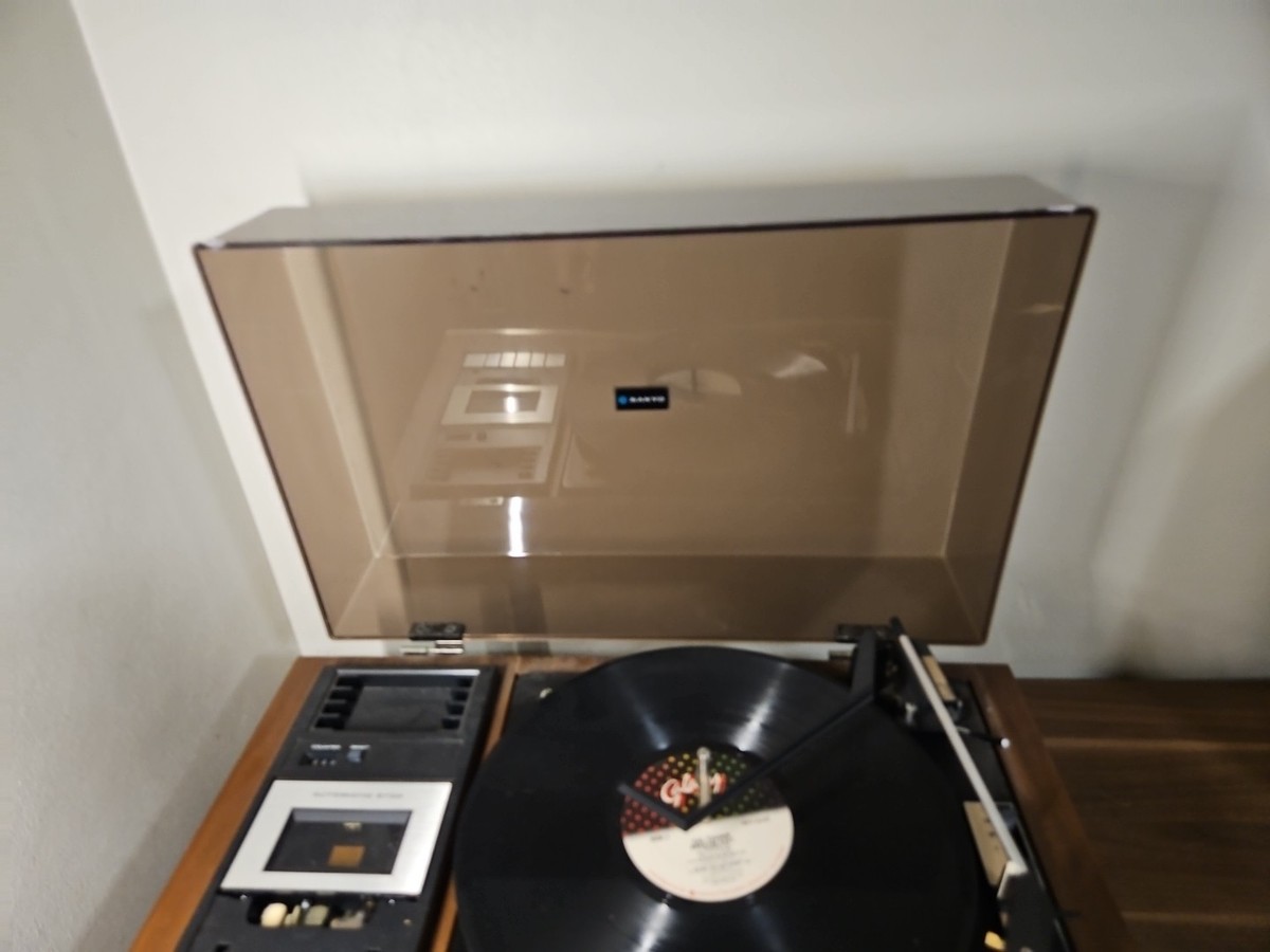 昭和レトロSANYOツインドライブK55 Vintage Sanyo Stereo Music System DXT-5252 Record Radio Phono 8