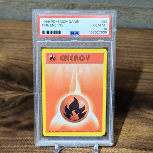 1999 POKEMON #98 FIRE ENERGY BASE SET UNLIMITED GEM MINT PSA 10