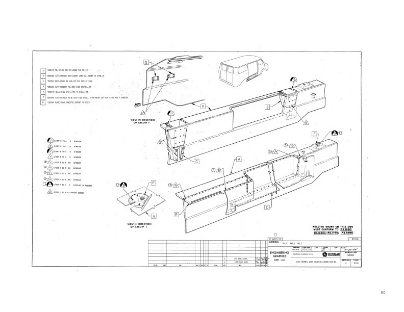 Dodge B 1987 1988 1989 carrocería y montaje eléctrico manual Ram van B150-B350 Foto 3 de 4