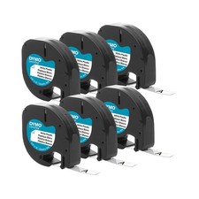 DYMO Authentic LT Plastic Labeling Tape for LetraTag Label Makers, 1/2" 12mm...