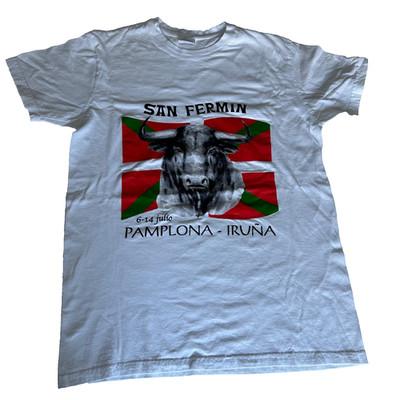 B&C Collection San Fermin Pamplona - Iruna White T-shirt Bull Sz S