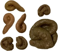Realistic Fake Poop Prank Toy Set 7 Pieces Plastic Poop Stuffed Toys for April F
