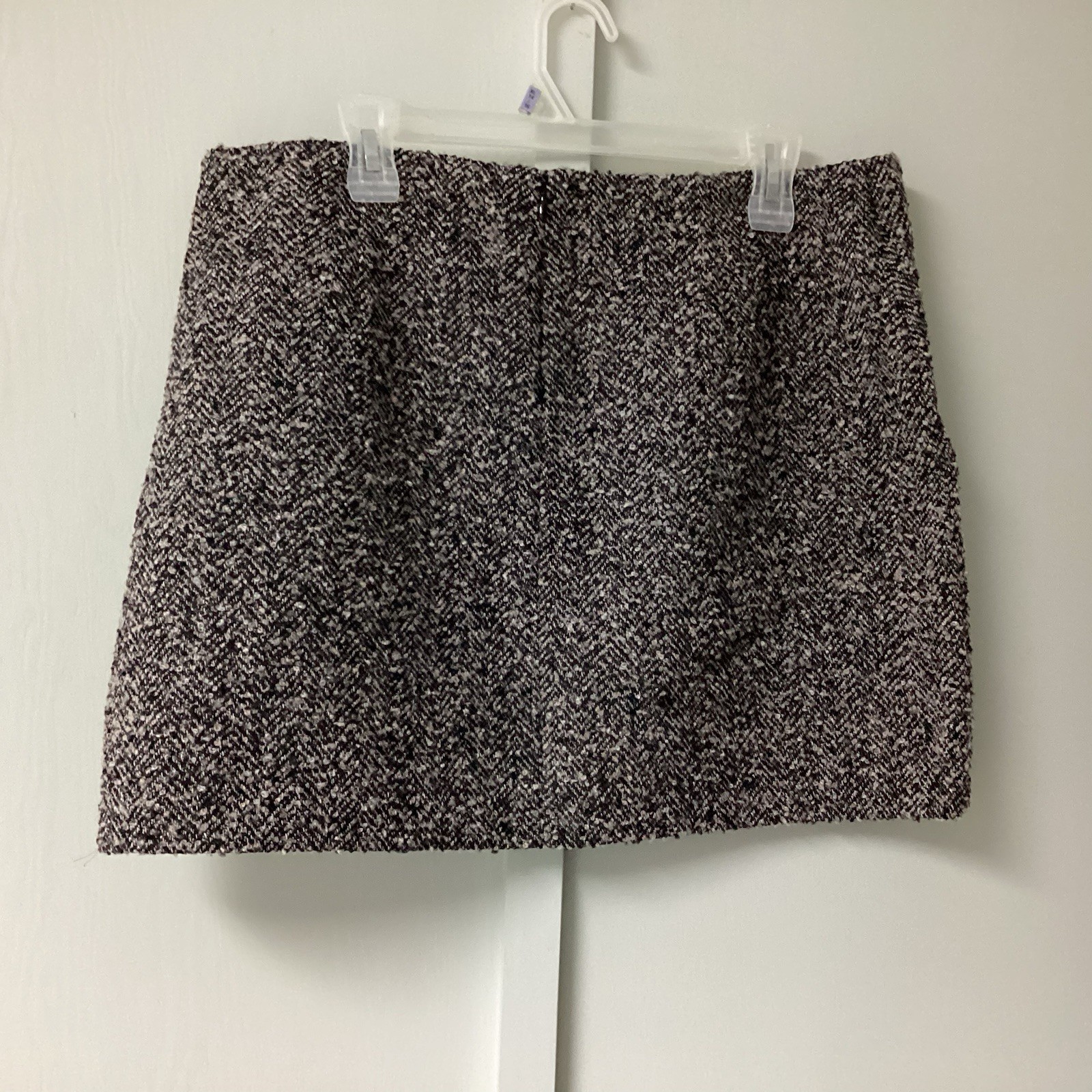 New H & M Skirt Women's Size 12 BrownBlack Tweed Wool Blend Lined A-Line Mini thumbnail 15