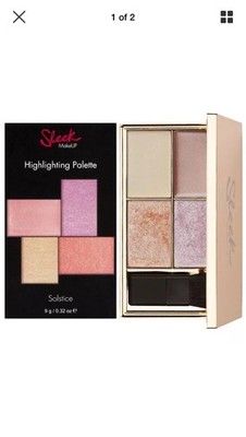 Schlanke Make-up Highlighting Palette Sonnenwende Neu und Versiegelt 9G.
