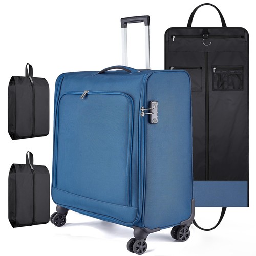 Rolling Garment Bags with Wheels for Travel, Checked-Large 26-Inch Suitcase, ...