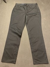 New Brooks Brothers Casual Cotton Pants Black Straight Leg Size 12