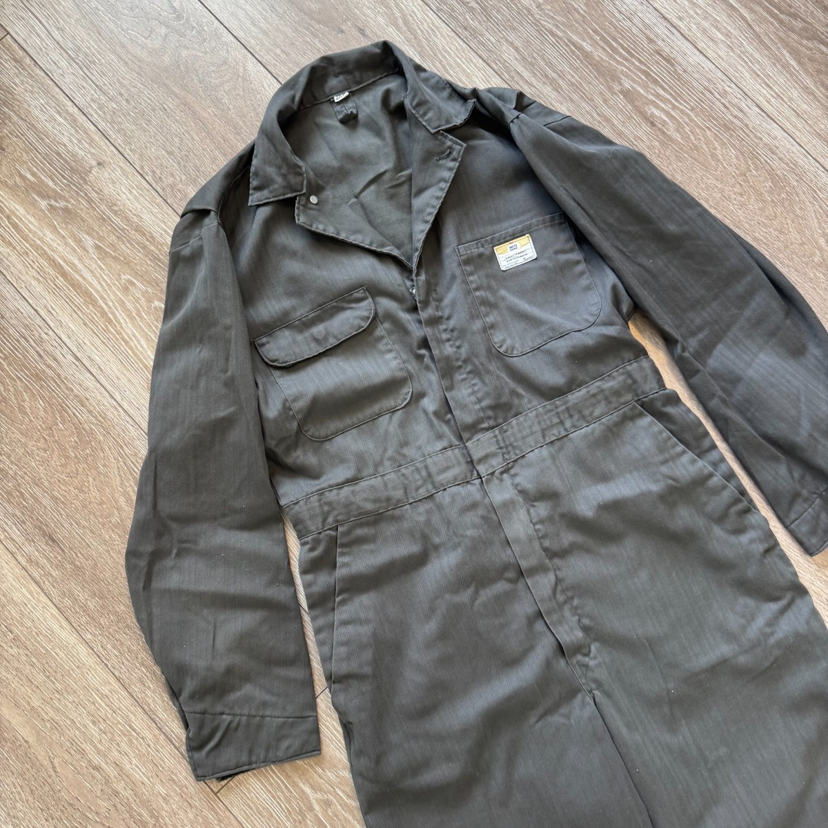 60s Penneys Big Mac Coverall Mens 40 Gray HBT Herring Bone Twill