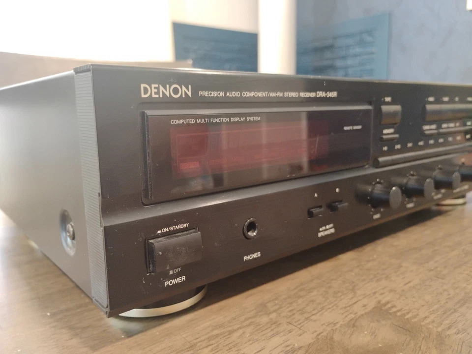 Denon DRA-345R - Vintage 2 Channel AM/FM Receiver Stereo System W/ Phono Input - Image 2 of 4