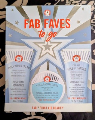FIRST AID BEAUTY Fab Faves To Go 3 PC Skincare Set-All New in Sealed Containers 