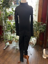 Balera Black High-Neck One-Piece Full Body Long Sleeve Unitard - A/Med