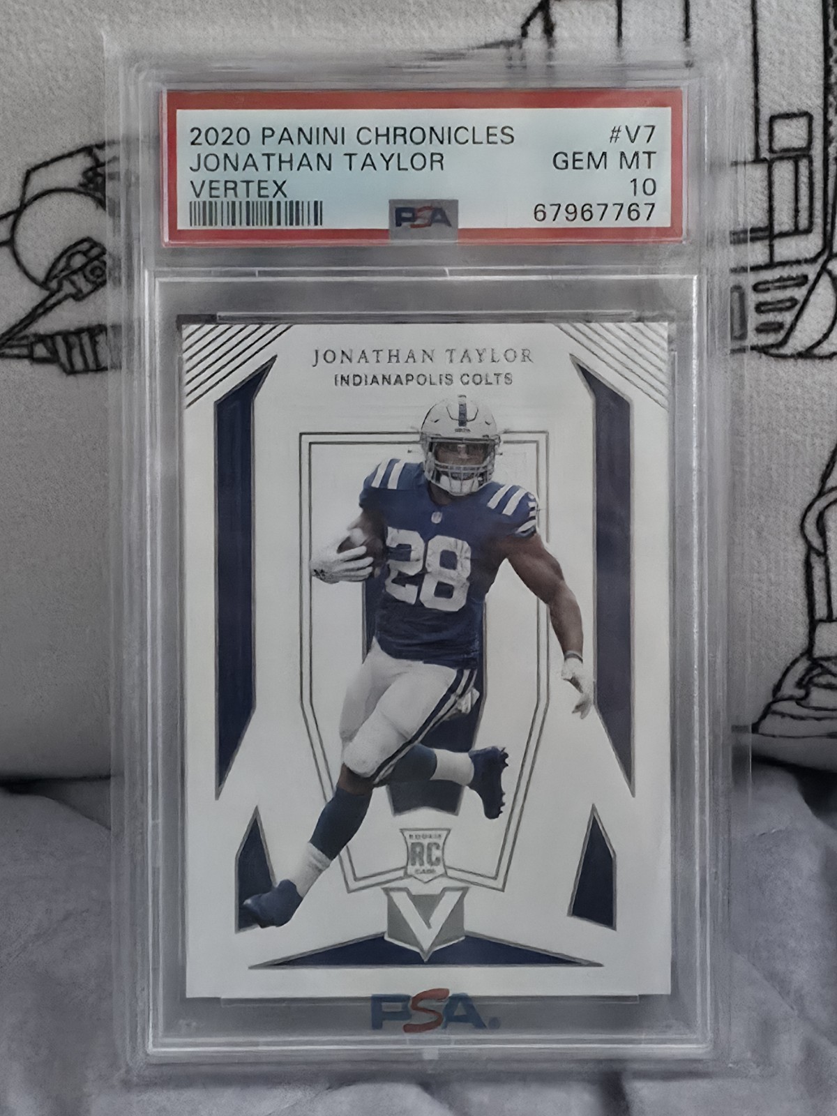 2020 Panini Chronicles - Vertex #V-7 Jonathan Taylor (RC) PSA Gem Mint 10