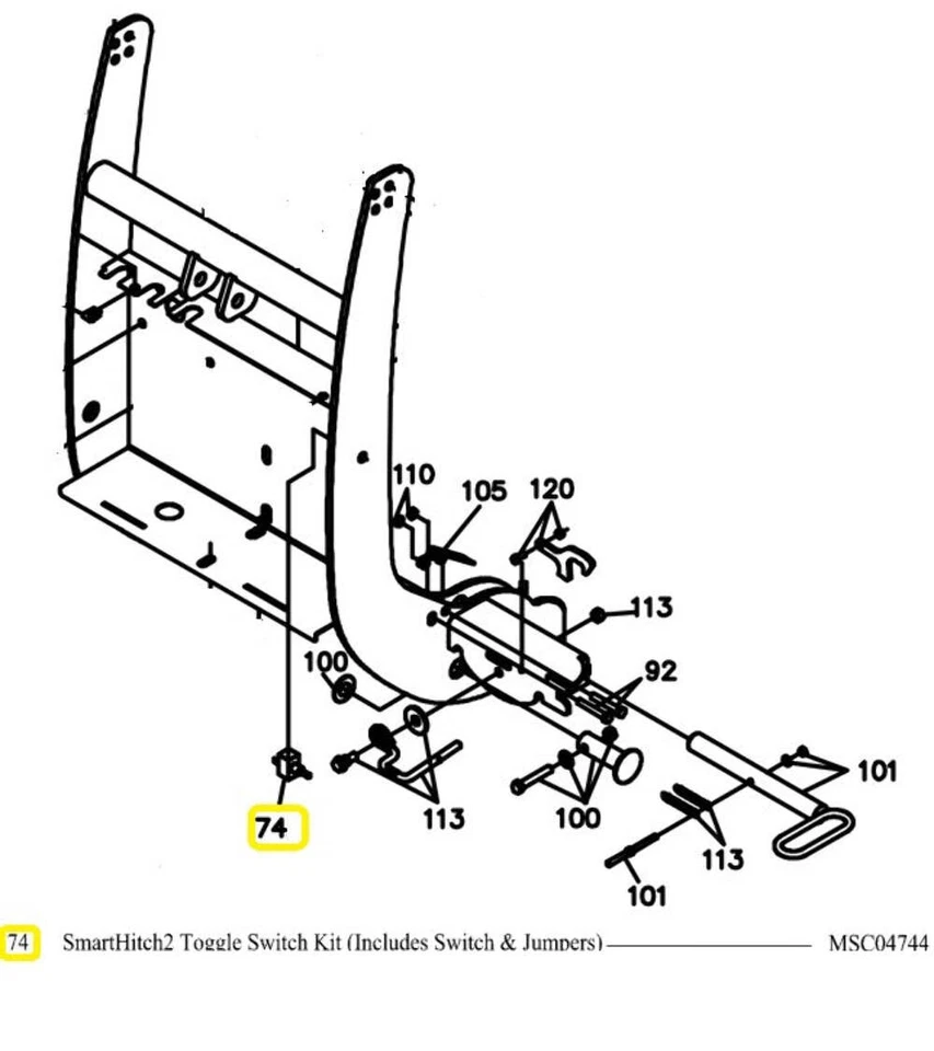 REEMPLAZA PARTE BOSS MSC04744 - KIT INTERRUPTOR PALANCA, ENGANCHE INTELIGENTE 2 Foto 2 de 4