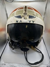 Vintage Gentex Vietnam War Era US Navy Fighter Pilot Flight Helmet Size L