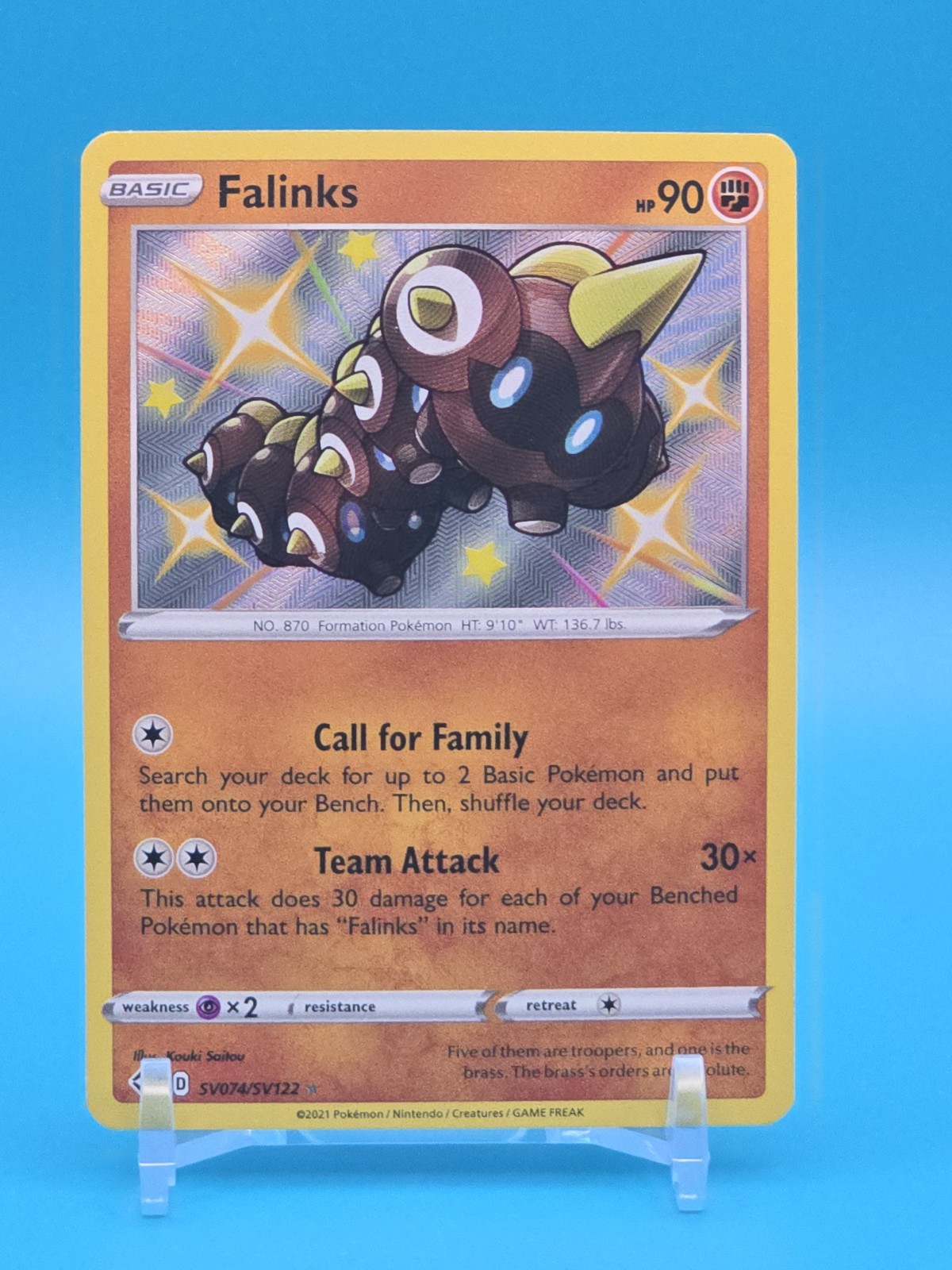 FALINKS SV074/SV122 SHINING FATES Holo Shiny Rare NM/MINT