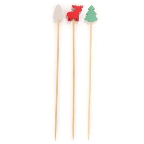 BambooMN - Decorative Bamboo Christmas Holiday Pinetree, Reindeer, Snowman Picks - Picture 13 of 13