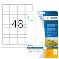 Herma 8016 Etiketten Transparent Glasklar A4 45,7X21,2 Mm Transparent Klar Folie