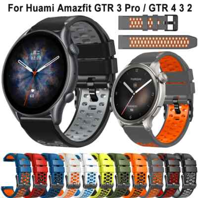 Silicone Band Strap for Amazfit GTR 4 3 Pro 2 2e 47mm Balance Stratos Pace 2 2S