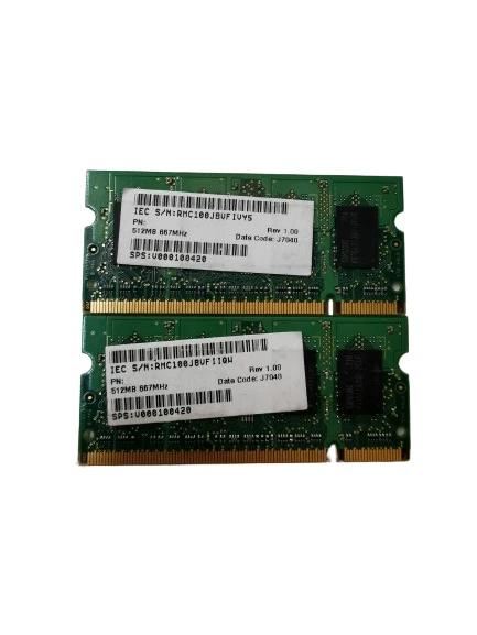 1GB (512MB X 2 ) Samsung PC2-5300S - 555-12-A3 Dual Memory RAM - Image 2 of 2