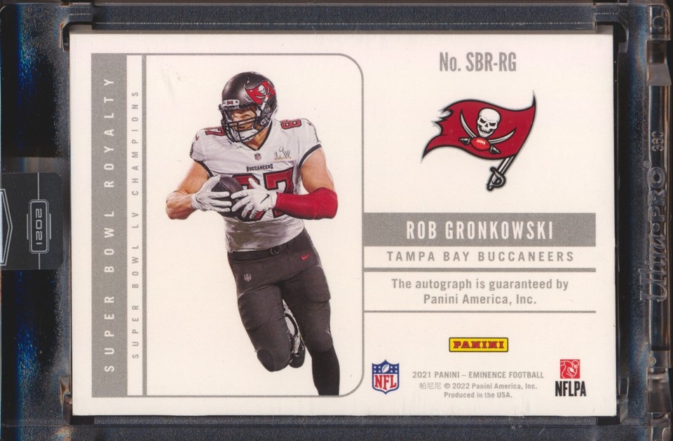 2021 PANINI EMINENCE ROB GRONKOWSKI 1 OZ GOLD BAR AUTO AUTOGRAPH SUPER