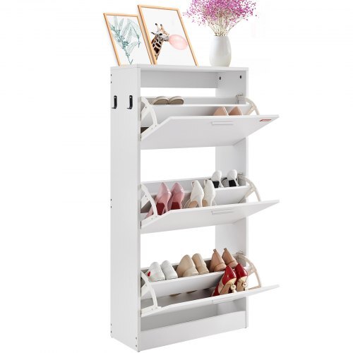 3-Drawer Flip Shoe Cabinet for Entryway Storage Free Standing Organizer