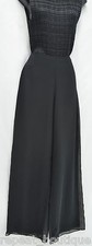 Marie St. Claire evening palazzo pants black semi sheer chiffon pant SZ 8 VTG