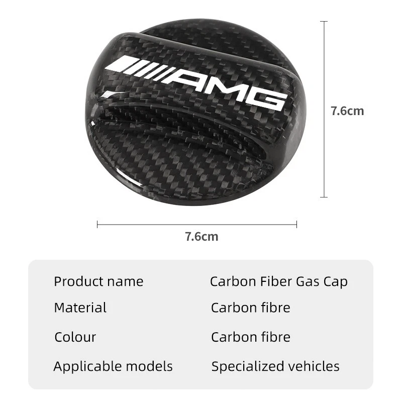 Carbon Fiber Gas Fuel Cap Cover For Mercedes Benz G55 G500 G550 G63 G65 GL AMG - Image 4 of 4