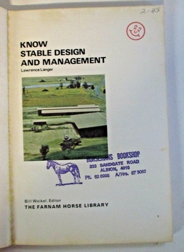 3 x Farnham Horse Library Books - Stable Design/Equitation/Show Your Horse - Picture 2 of 10