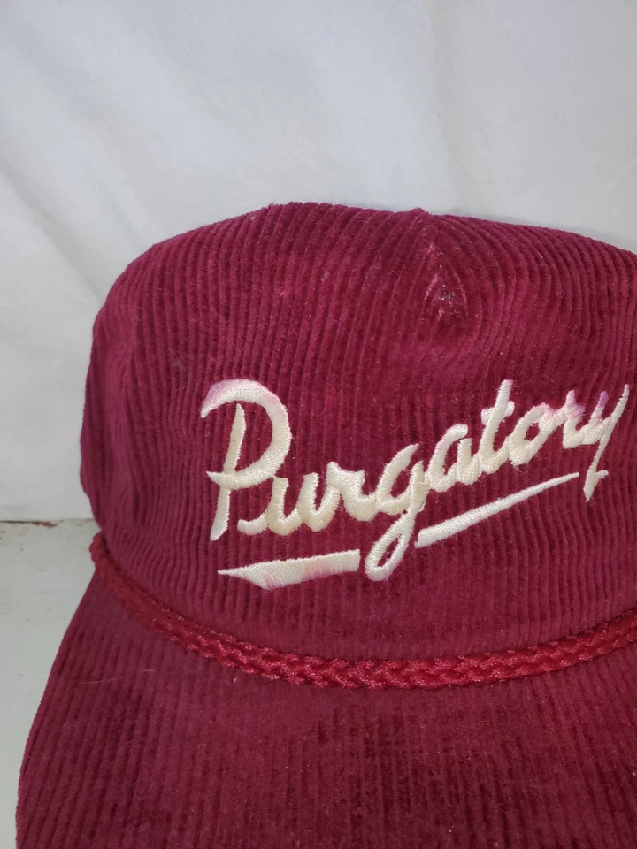 De Colección Purgatorio Colorado Cuenca de Esquí Pana Ajustable Sombrero Gorra Imperial Granate Foto 2 de 4