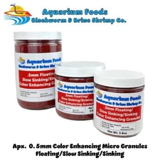 .5mm Floating/Slow Sinking/Sinking Color Enhancing Micro Granules, JAR