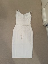 Celeb Boutique House Of CB White Bodycon  Dress Size Small Fits 8