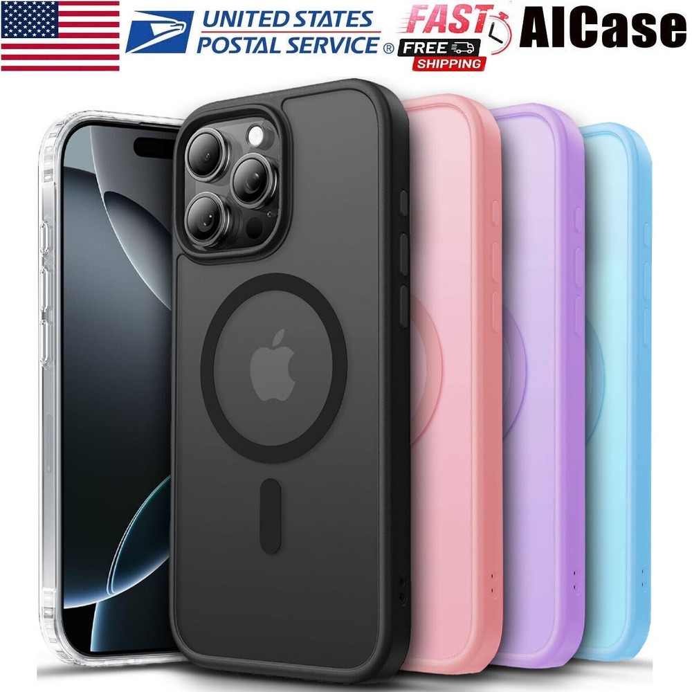 Mag Safe Shockproof Case Cover Frosted For iPhone 16 15 14 Plus 13 12 11 Pro Max